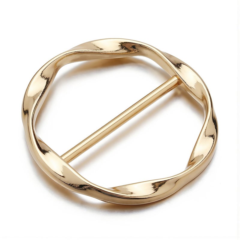 No Snag Twisted Scarf Ring Buckle Non Sharp Edges No Tear Fabric Protective Clip - Image 5