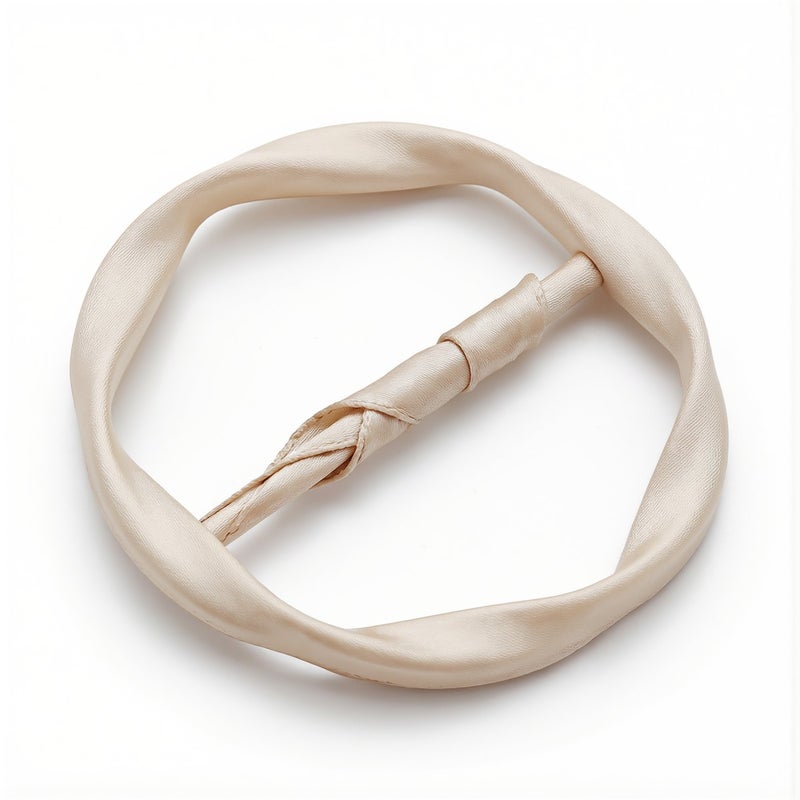 No Snag Twisted Scarf Ring Buckle Non Sharp Edges No Tear Fabric Protective Clip - Image 4
