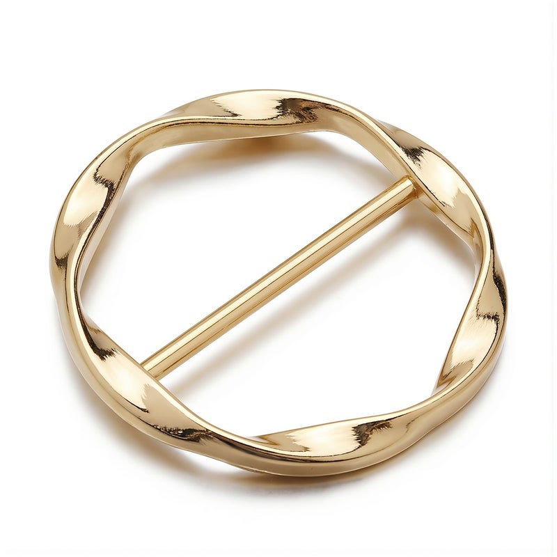 No Snag Twisted Scarf Ring Buckle Non Sharp Edges No Tear Fabric Protective Clip - Image 1