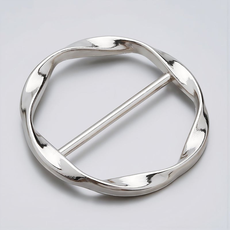 No Snag Twisted Scarf Ring Buckle Non Sharp Edges No Tear Fabric Protective Clip - Image 3
