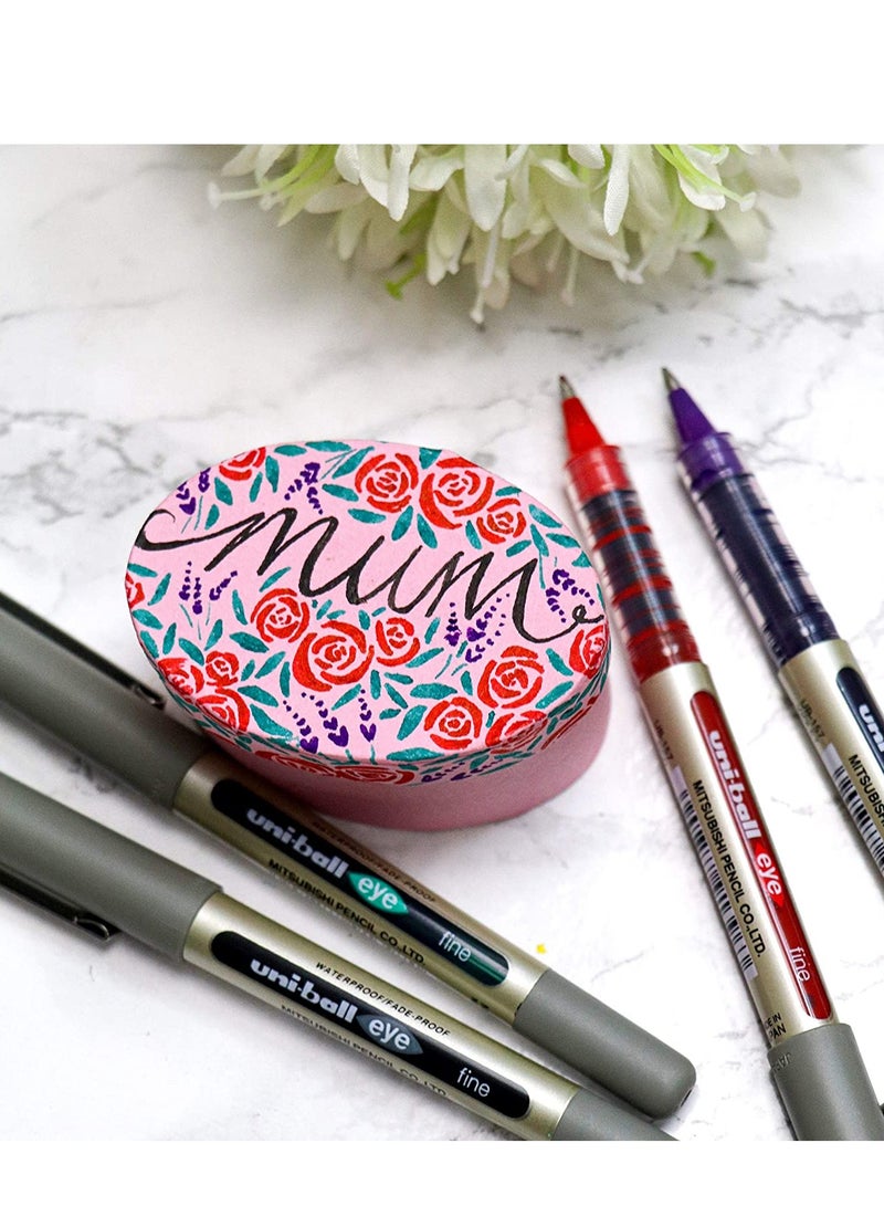 Uniball 5-Piece Eye Fine Roller Pen Multicolour - Image 3