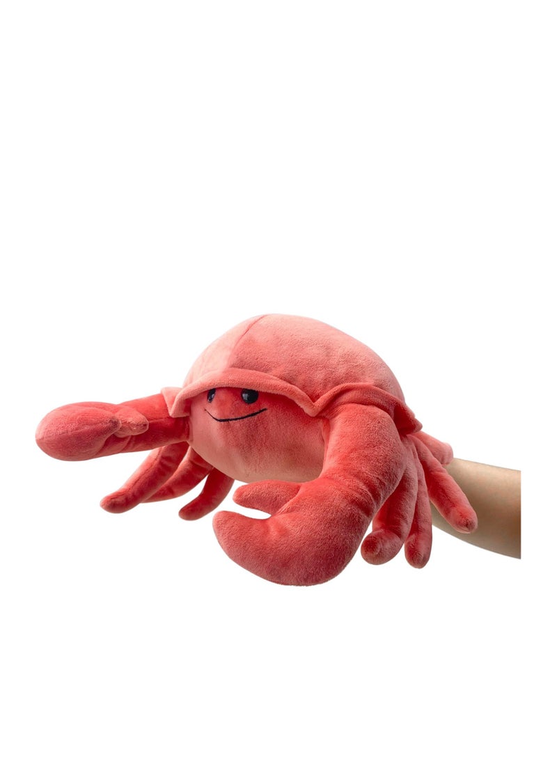 Realistic 13" Crab Hand Puppet - Plush Animal Puppet for Kids with Moveable Mouth, Perfect for Role Play, Teaching, and Gifts for Boys and Girls. Fun Stuffed Crab Toy! - Image 1