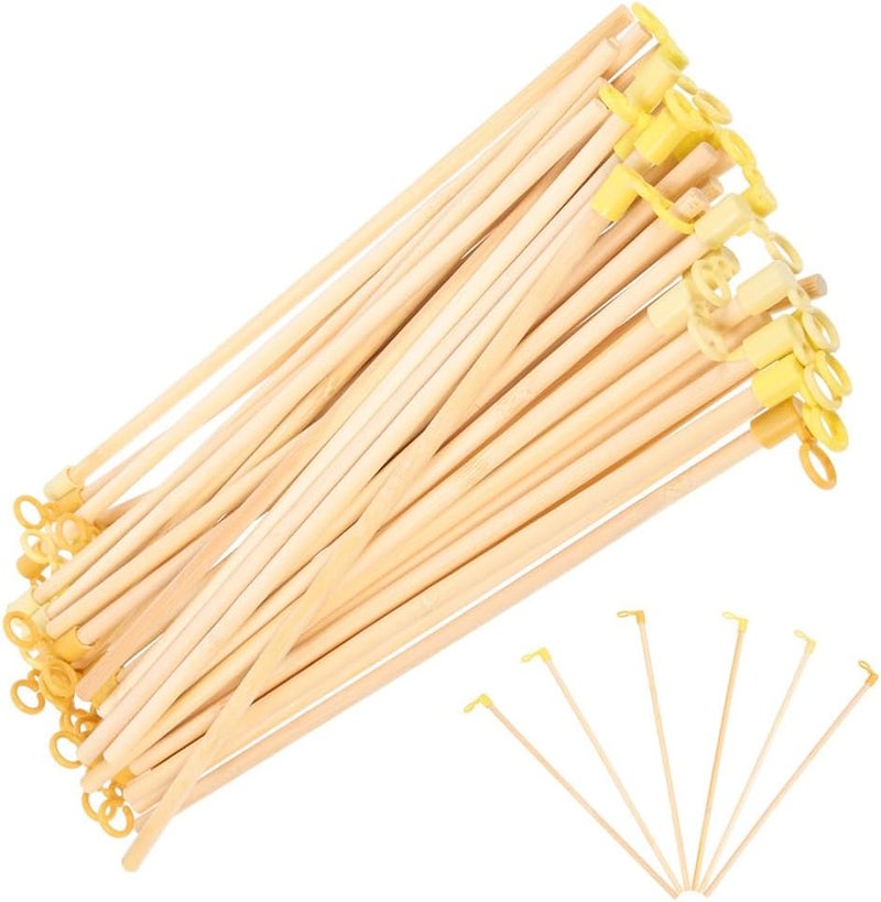 Garneck 50 Pcs Lantern Handle Stick - 10.4 Inch Wooden Pole for DIY Lamp - Lantern Hanging Stick Rod for DIY Craft Halloween China Mid-Autumn Festival Wedding Party Decoration - Image 1