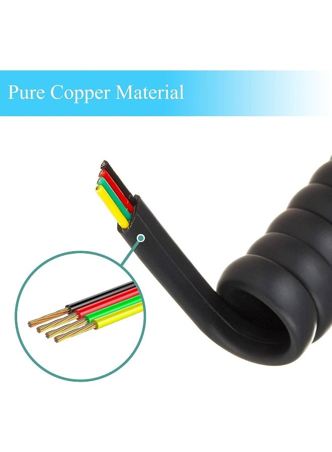 Melfi 4C 2Meter Spring Type Telephone Cord Cable Line Wire (2 Pcs) - Image 3