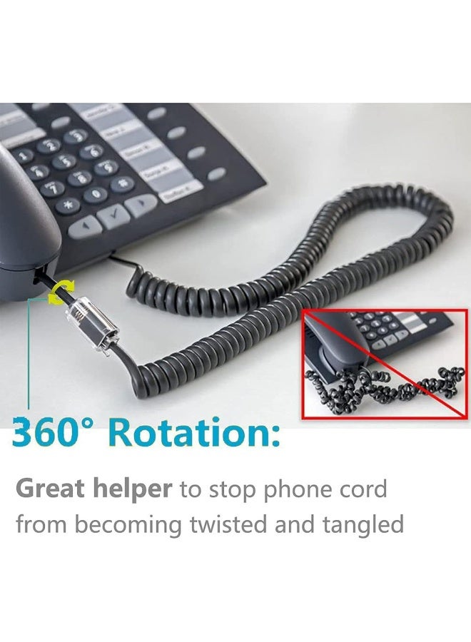 Melfi 4C 2Meter Spring Type Telephone Cord Cable Line Wire (2 Pcs) - Image 5