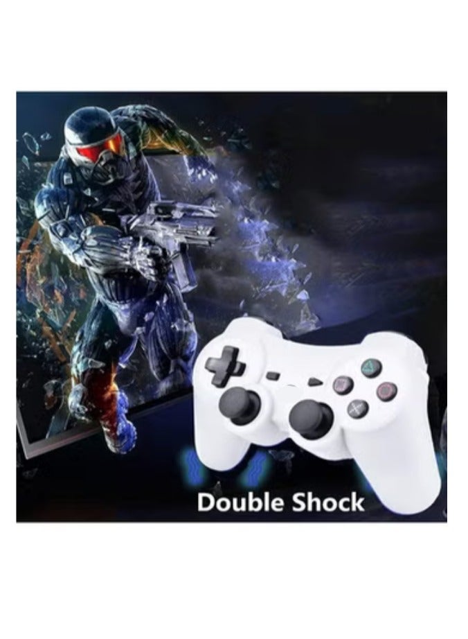 PlayStation 3 Dualshock 3 Wireless Controller for PS3, Game Joystick Remote Bluetooth Sixaxis Control Gamepad Heavy-duty Game Accessories for PlayStation 3 (USB Rechargeable, White) - Image 2