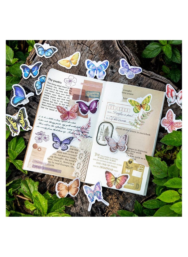 Excefore Scrapbook Stickers, 8 Packs 40 Pieces Each for Junk Bullet Water Bottles Laptop, Coated Paper Aesthetic Deco Stickers Journaling Supplies for Adults Kids-Butterfly Manor Series - Image 3