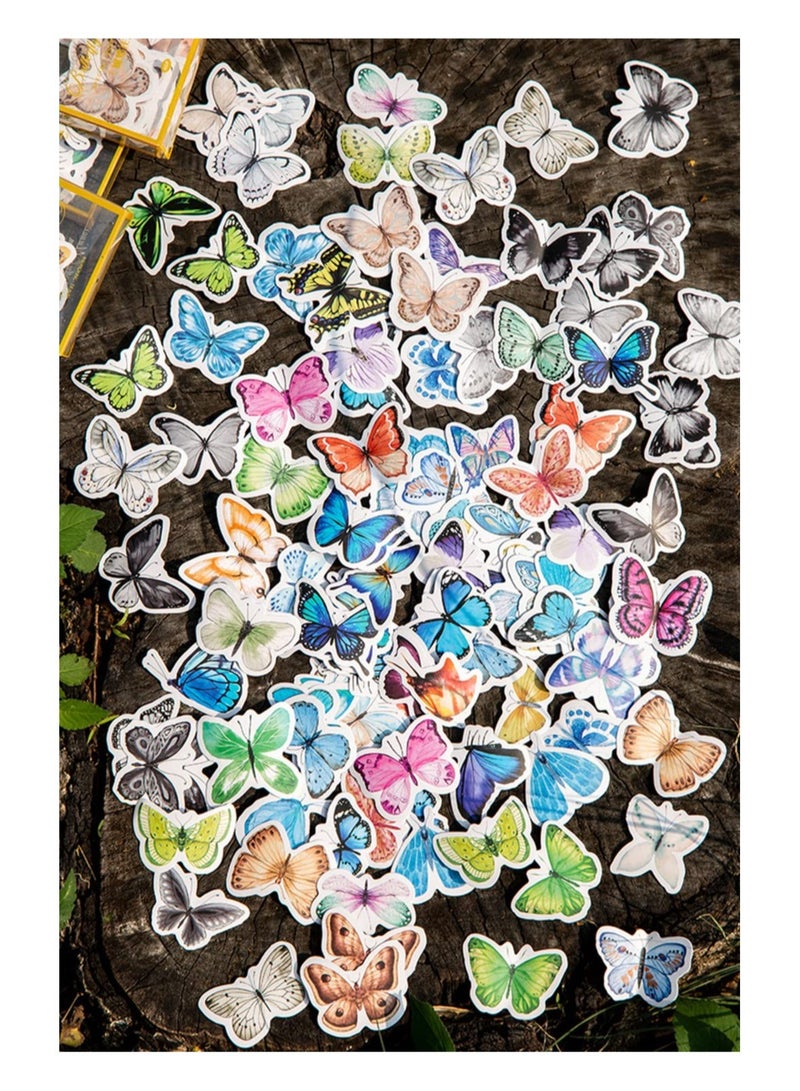 Excefore Scrapbook Stickers, 8 Packs 40 Pieces Each for Junk Bullet Water Bottles Laptop, Coated Paper Aesthetic Deco Stickers Journaling Supplies for Adults Kids-Butterfly Manor Series - Image 2