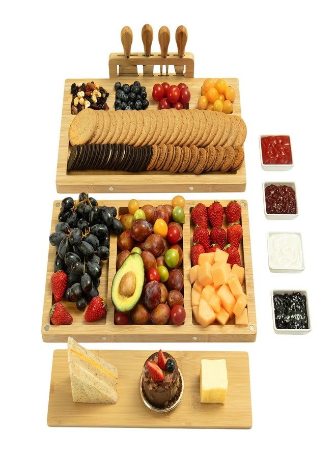drmvalg Charcuterie Board Cheese Tray Set with Stainless Steel Knives, Slates and Bowls. Gift for Housewarming, Wedding Couple, Bridal Shower (cb001) - Image 1