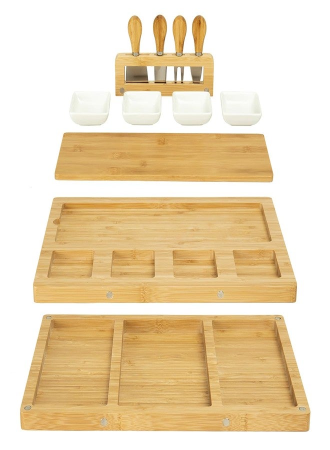 drmvalg Charcuterie Board Cheese Tray Set with Stainless Steel Knives, Slates and Bowls. Gift for Housewarming, Wedding Couple, Bridal Shower (cb001) - Image 3