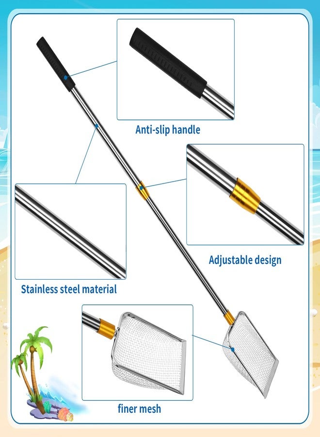 MARFOREVER 2 Pieces Shark Tooth Sifter, Beach Sand Sifter with Shell Bags, Sand Scoop Shell Scooper Shell Shovel Tool Sand Dipper Seaside Scooper for Picking Up Shells Beachcombing Rock Hunting - Image 4