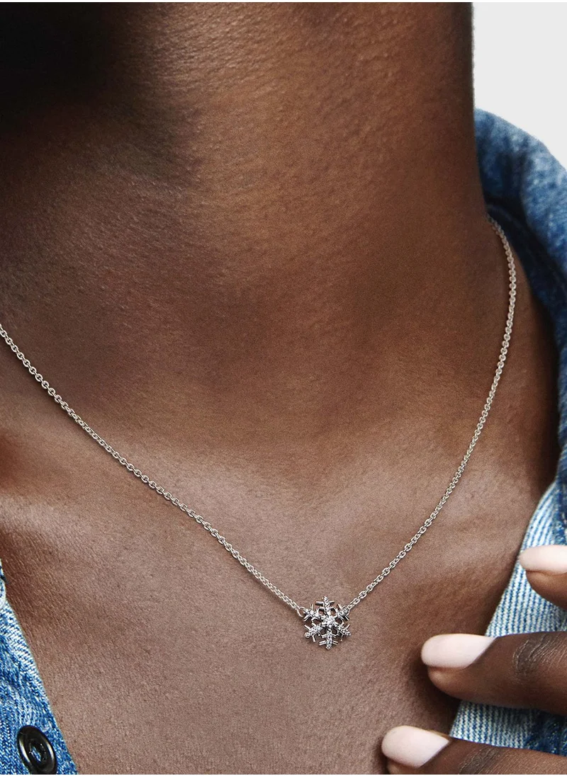 PANDORA Sparkling Snowflake Pendant Necklace