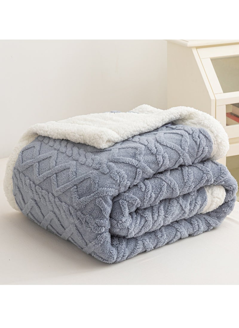 Sharpdo - Coral Flannel Thickened Lambswool Blanket Sofa Blanket 180x200Cm - Image 1