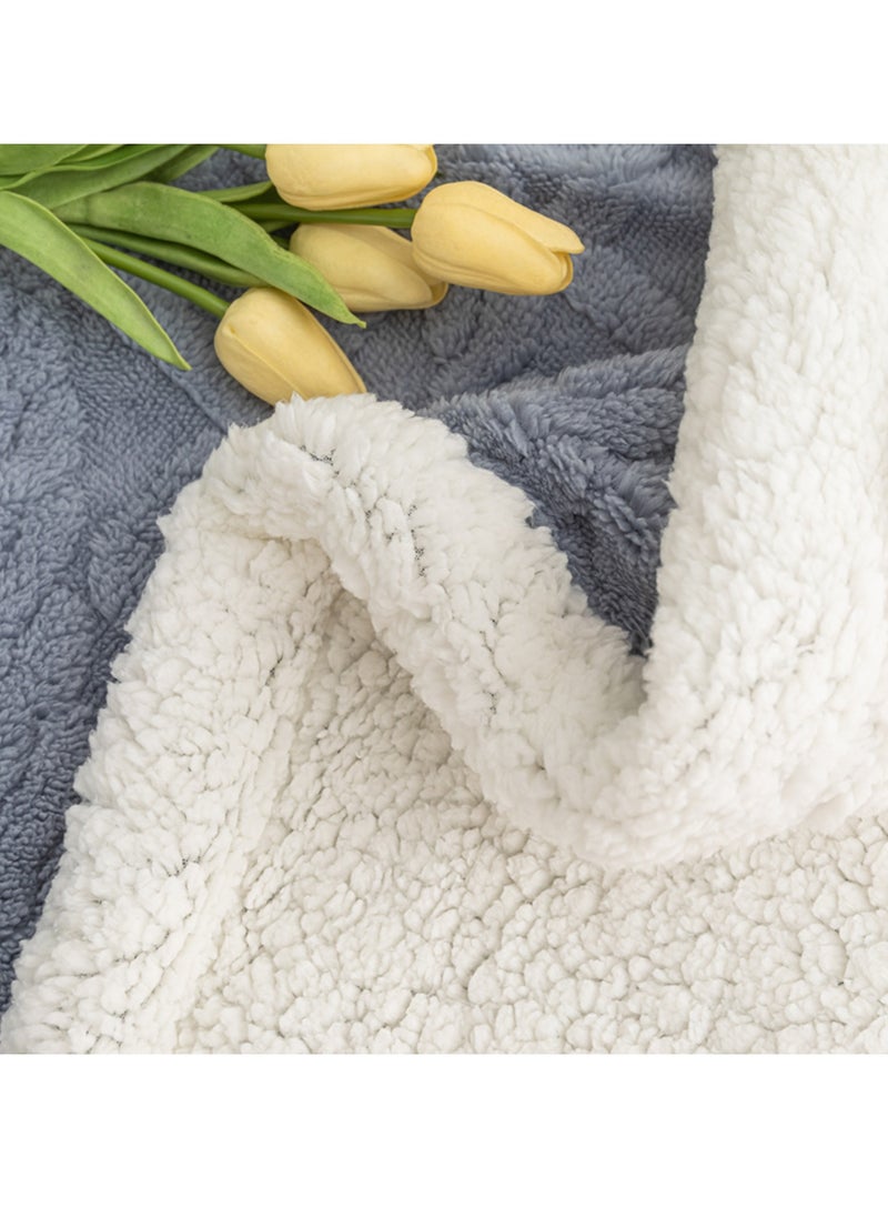 Sharpdo - Coral Flannel Thickened Lambswool Blanket Sofa Blanket 180x200Cm - Image 1
