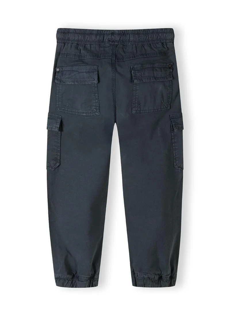 MINOTI Kids Boys Cargo Trousers with Pockets and Elastic Cuffs