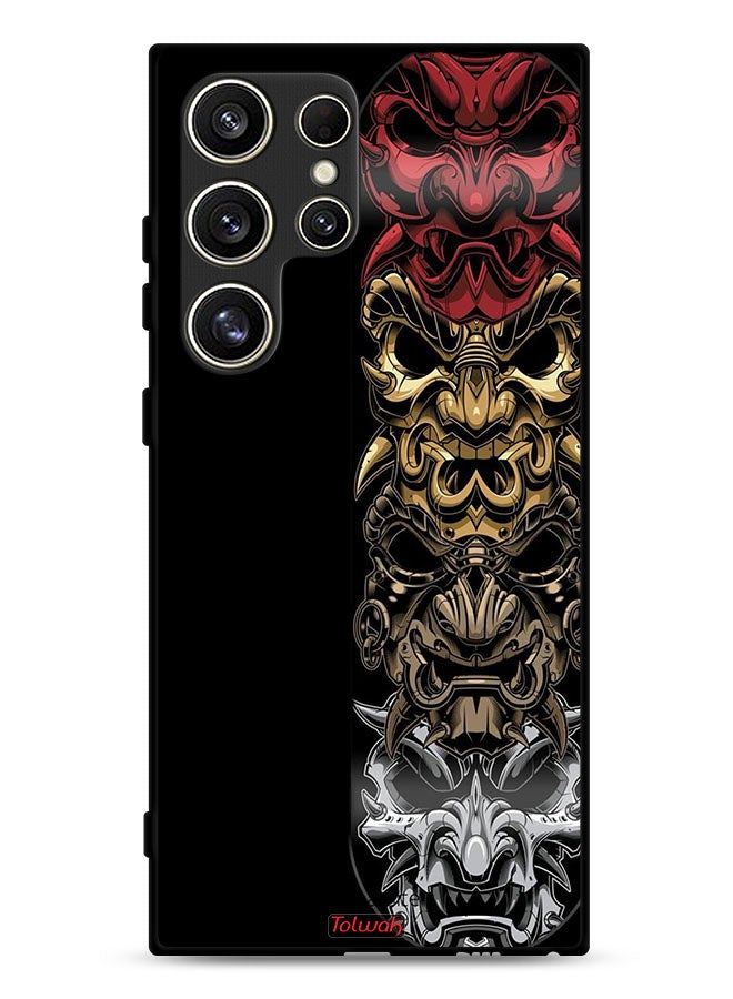 Tolwak Samsung Galaxy S24 Ultra 5G Protective Case Cover Heads Art - Image 1