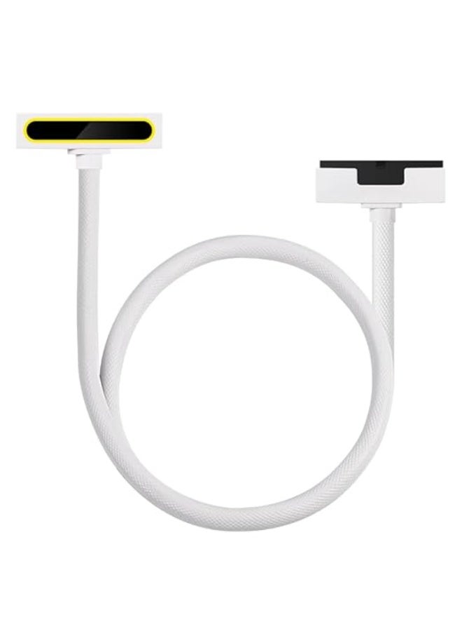 Terabyte Hydrus-24PIN PC PSU Extension, ATX 24PIN Motherboard Power Extension 90° Right Angle Design, 650W Power Supply, Perfect for PC Case Management & DIY Enthusiasts (White, 24Pin-ARGB) - Image 3