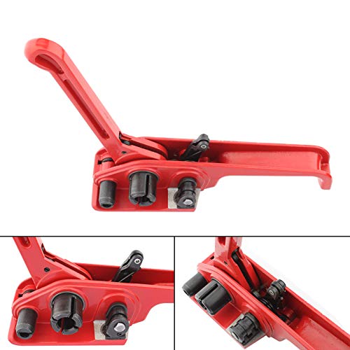 Palmarosa Pallet Packaging Strapping Banding Kit, Heavy Duty Manual 4 in 1 PET/PP Manual Strapping Tools Packing Machine Set Tensioner & Sealer 100m Packing Belt, 50 pcs Wide Coil Reel for Packing - Image 5