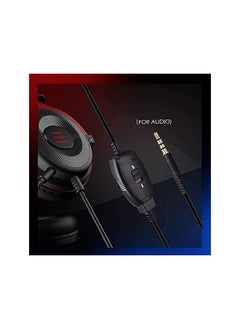 EKSA E900 Xbox Gaming Headset Stereo Headset Wired Gaming Headphones With Noise Canceling Mic Over Ear Headphones Compatible With Ps4 Ps5 Xbox One Nintendo Switch Pc Laptop Red  - Image 5