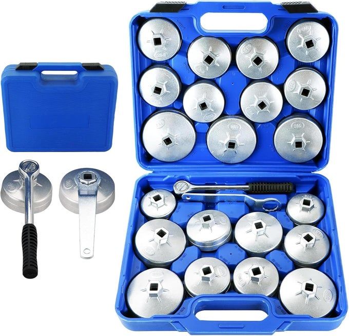 23PC Oil Filter Removal Cap Wrench Set