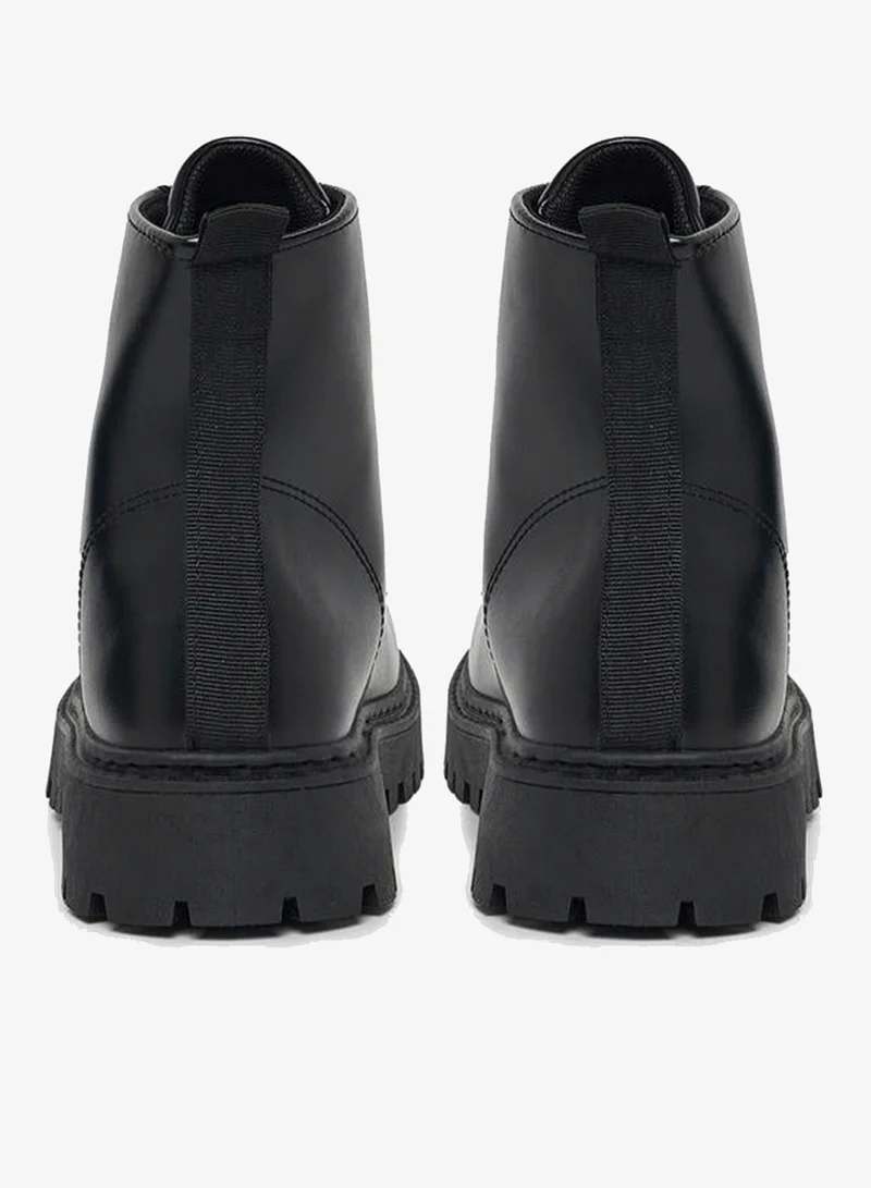 Styli  Lace Up High Top Combat Boots for Men | Best Price UAE