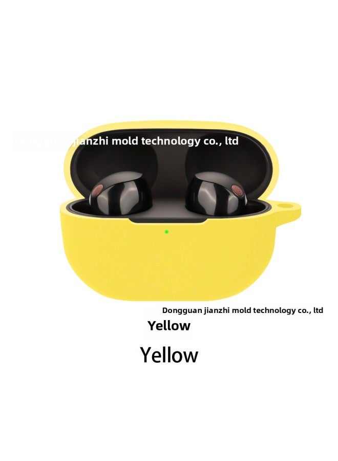 Sony WF-1000XM5 Earphone Protective Case Soft Bluetooth Silicone TPU Storage Cover Pure Color IP Series Accessories-Color:Yellow-Model:XM5 - Image 1