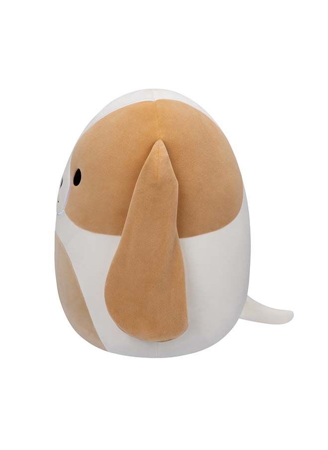 Squishmallows - 12 inch Adela Brown and White Basset Hound , Officially Licensed Kellytoy Plush Toy, Colorful Soft Toy, Gift for Kids, Girls & Boys Washable Squishy Stuff Toy Multicolor All Age - Image 1