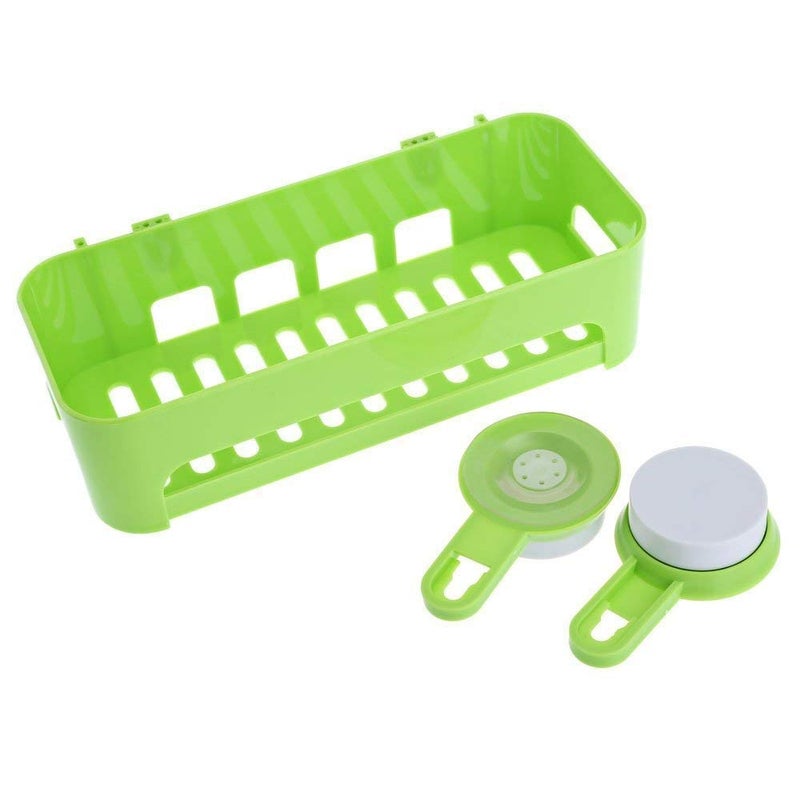 TORIOX Plastic Vacuum Suction Shelf Wall Mounted Plastic Storage Rack Suction Bathroom Shelf Washroom Kitchen Toilets Shower Shampoo Storage Holder - Image 4