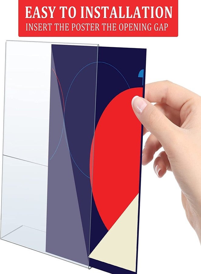 CPI Acrylic Sign Holder 4 X 6 Inches Vertical, Desktop Slant Back Acrylic Sign Holder and Plastic L Shape Paper Display Stand for Restaurants, Office Desktop, Market, Library, Store (Pack of 10) - Image 3