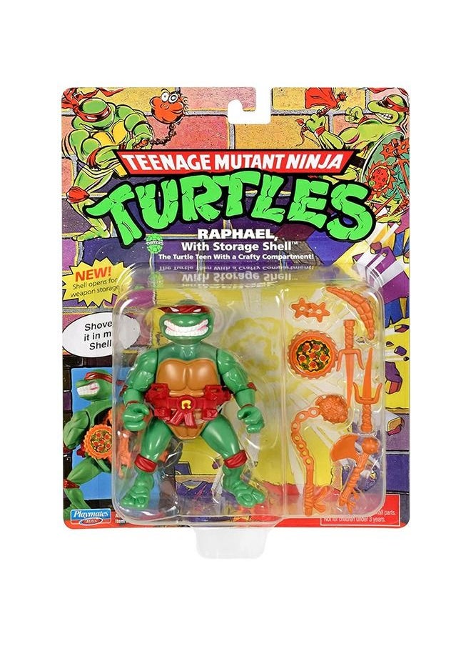Teenage Mutant Ninja Turtles سلاحف النينجا المتحولة: 4 بوصة شخصية رافائيل الكلاسيكية الأصلية القابلة للتخزين  - Image 1