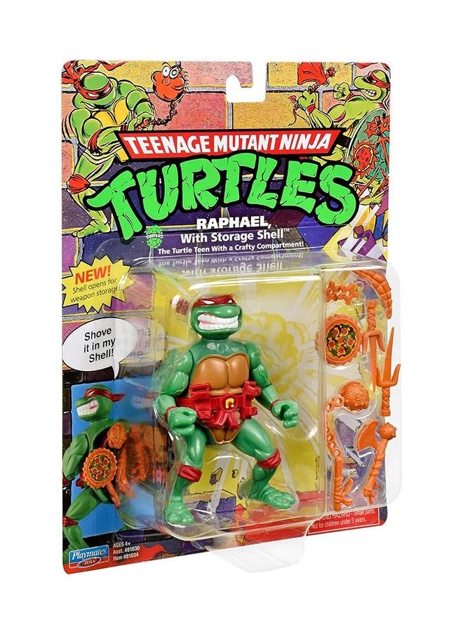 Teenage Mutant Ninja Turtles سلاحف النينجا المتحولة: 4 بوصة شخصية رافائيل الكلاسيكية الأصلية القابلة للتخزين  - Image 3