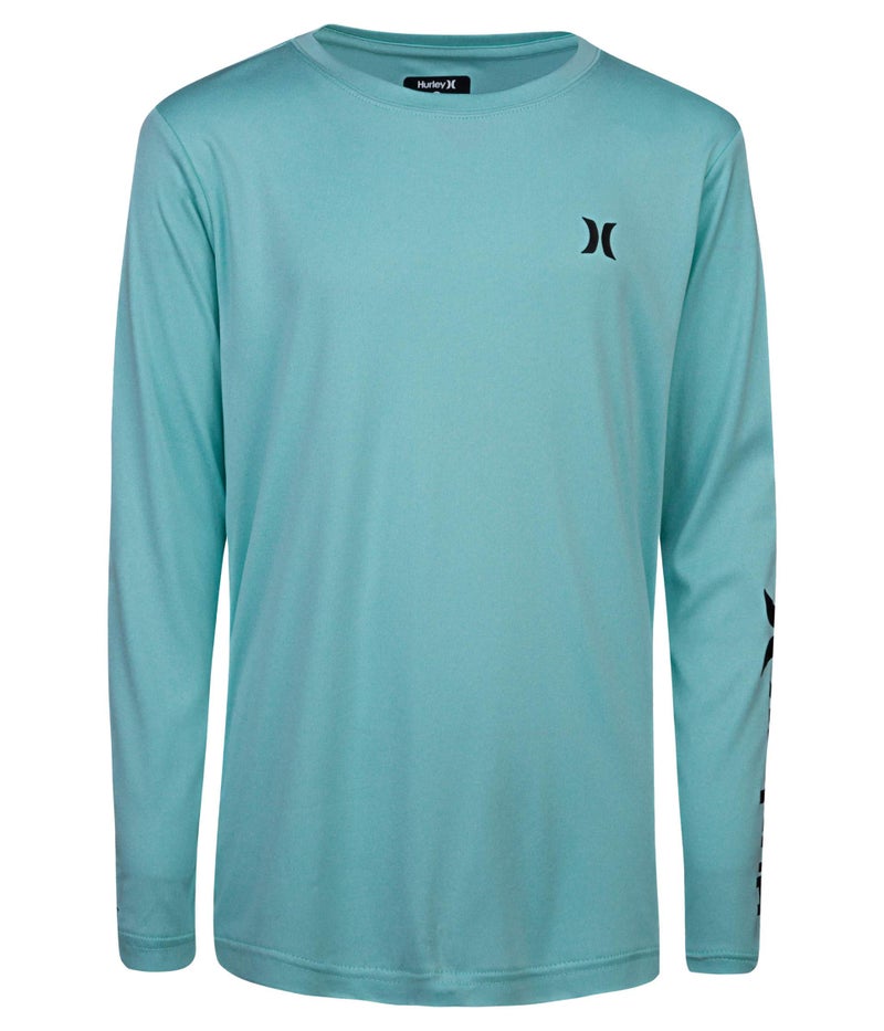 Hurley Boys Long Sleeve Rash Guard Shirt Tropical Twist 6 - Image 3