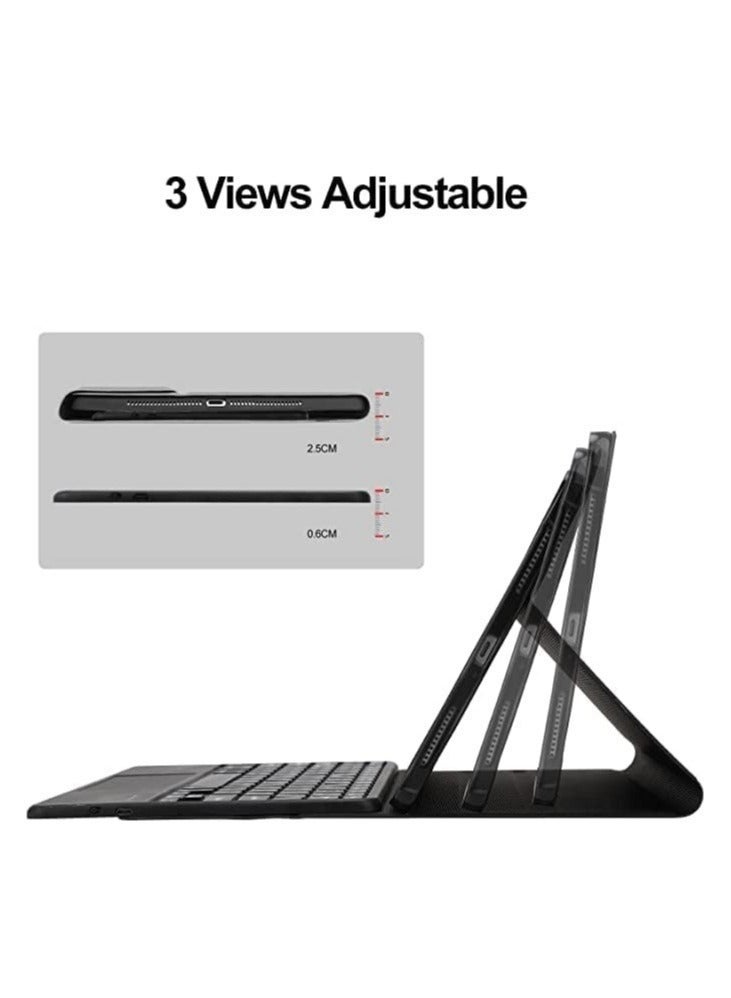 Raxoom iPad 10th Generation Keyboard Case with Trackpad (10.9 inch 2022 Release), Wireless Detachable Rechargeable Multi-touch Keyboard, Smart Folio Protective Cover with Pencil Holder - Image 4