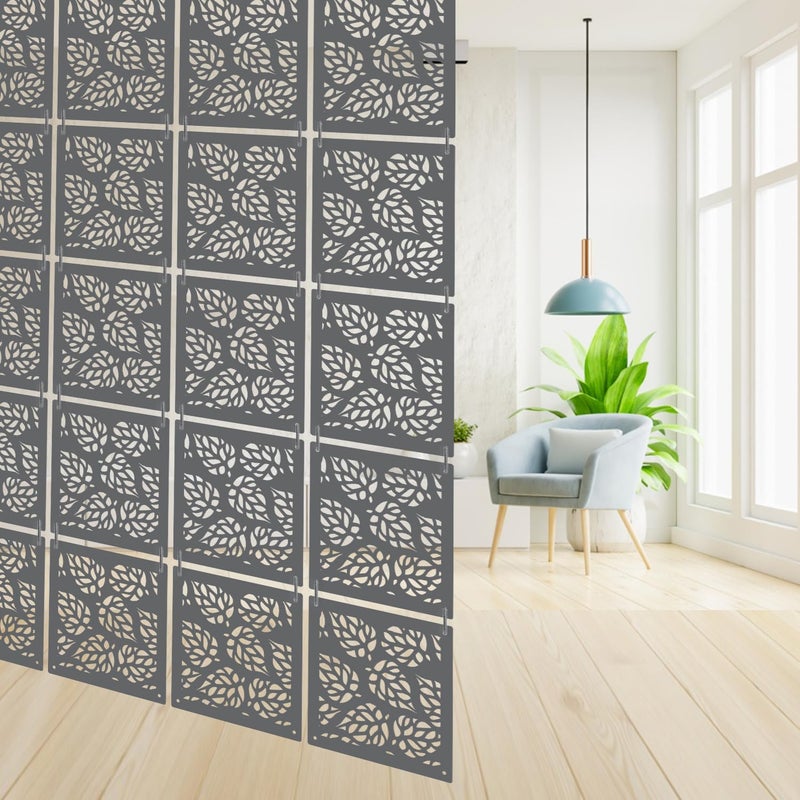 Olive Tree Olive Tree 12Pcs Hanging Room Divider Panel Modern Hanging Screen Partition for Home Decoration Living Room 115 x 115 12 PanelsOTD5098  - Image 1