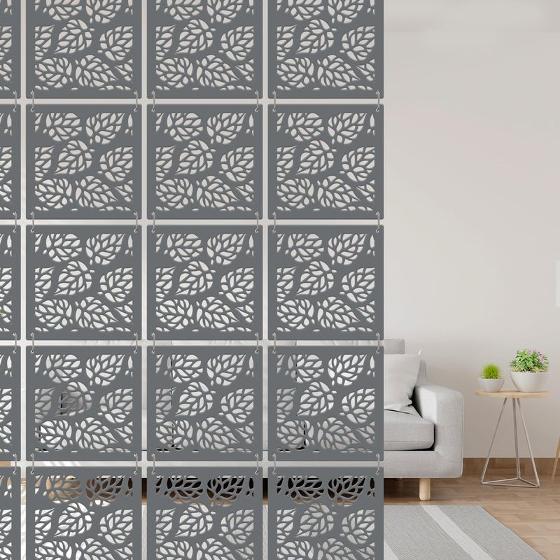 Olive Tree Olive Tree 12Pcs Hanging Room Divider Panel Modern Hanging Screen Partition for Home Decoration Living Room 115 x 115 12 PanelsOTD5098  - Image 2