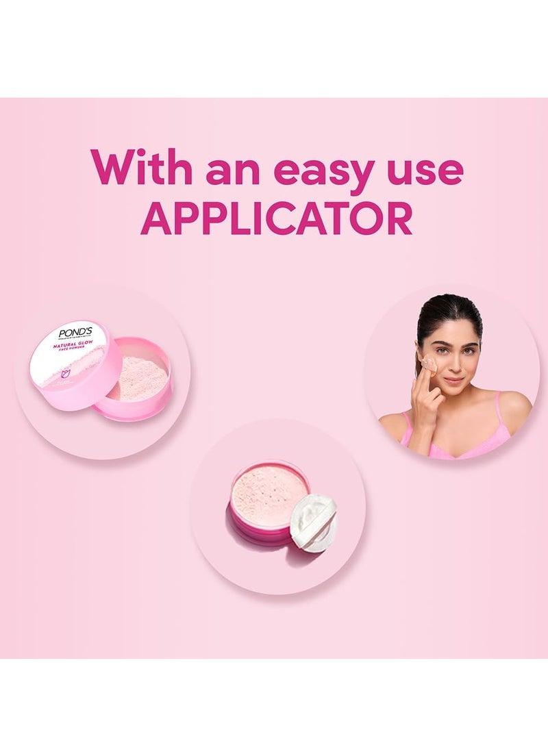 Pond's Natural Glow Face Matte Powder For Normal Skin, Pink Glow - 30G - Image 4