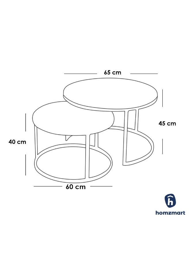 Metal and MDF Wood coffee table set 2 Pieces - brown and black - pzsku/ZB1C04DF3B7B5CF9F0BE3Z/45/_/1730998113/4a07c8c4-3705-4a8e-91ab-5b74ae696a3d