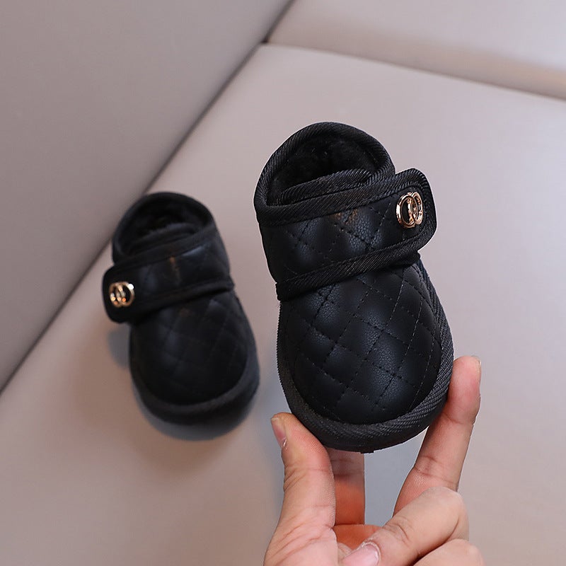Baby Warm Cotton Padded Snow Boots Soft Sole Black