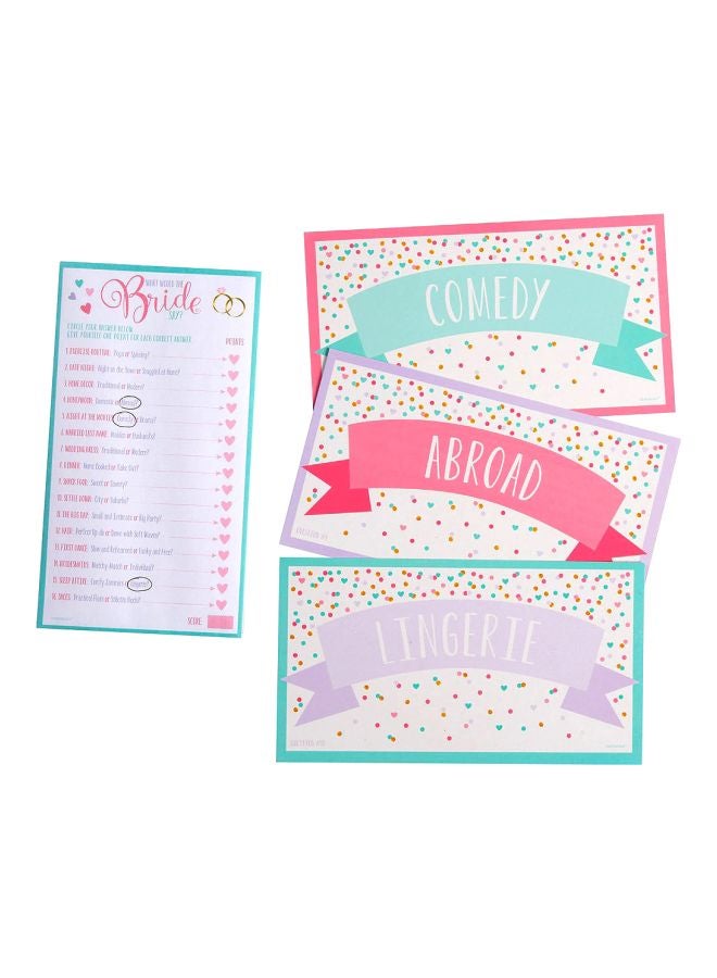 Amscan 66-Piece What Would The Bride Say Game 380121 9x5inch - Image 1