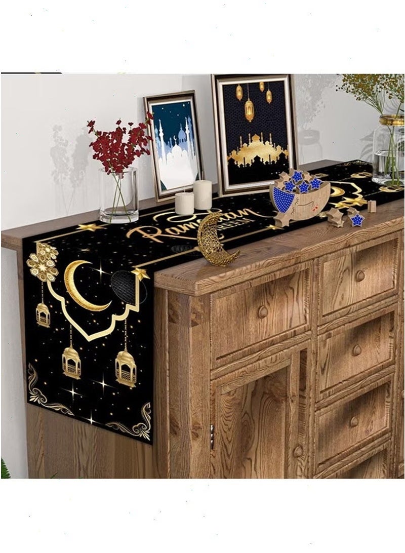 Ramadan Table Runner Set, Ramadan Decorations, Ramadan Pillow Covers, Ramadan Table Decoration with Runner and 4 Decorative Pillow Covers, Ramadan Gift - Image 4