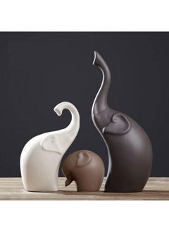 Xtore Home Décor Elephant Family Matte Finish Ceramic Figures - (Set of 3 Piece, Matte Brown) - pzsku/ZB1C0B79E6DFC4A541B37Z/45/_/1737806330/09a70d2f-e6cd-4497-a6c8-fd0d980a3f9a