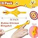 Dshengoo 16Pack Finger Slingshot Chicken RubberFlying Stretchy Flick Stretchable Chickens Fingers for Gag Gift Birthday Christmas Halloween Party Favors Supplies Yellow - Image 4