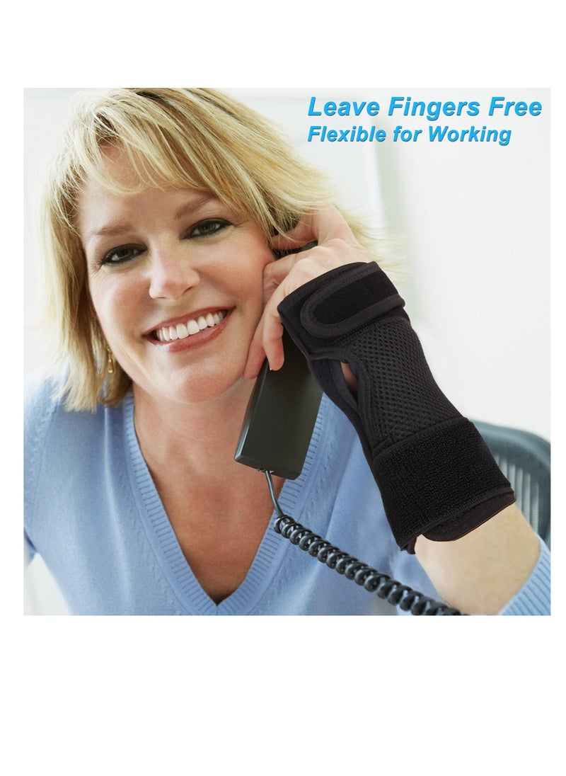Excefore - Carpal Tunnel Wrist Brace, Hand Left Wrist Support Braces, Carpal Tunnel Pain Relief Brace, with Splint for Tendonitis, for Tendonitis, Arthritis, Sprain, Carpal Tunnel Syndrome (Size: L, Left) - Image 1