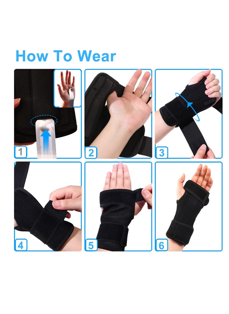 Excefore - Carpal Tunnel Wrist Brace, Hand Left Wrist Support Braces, Carpal Tunnel Pain Relief Brace, with Splint for Tendonitis, for Tendonitis, Arthritis, Sprain, Carpal Tunnel Syndrome (Size: L, Left) - Image 1