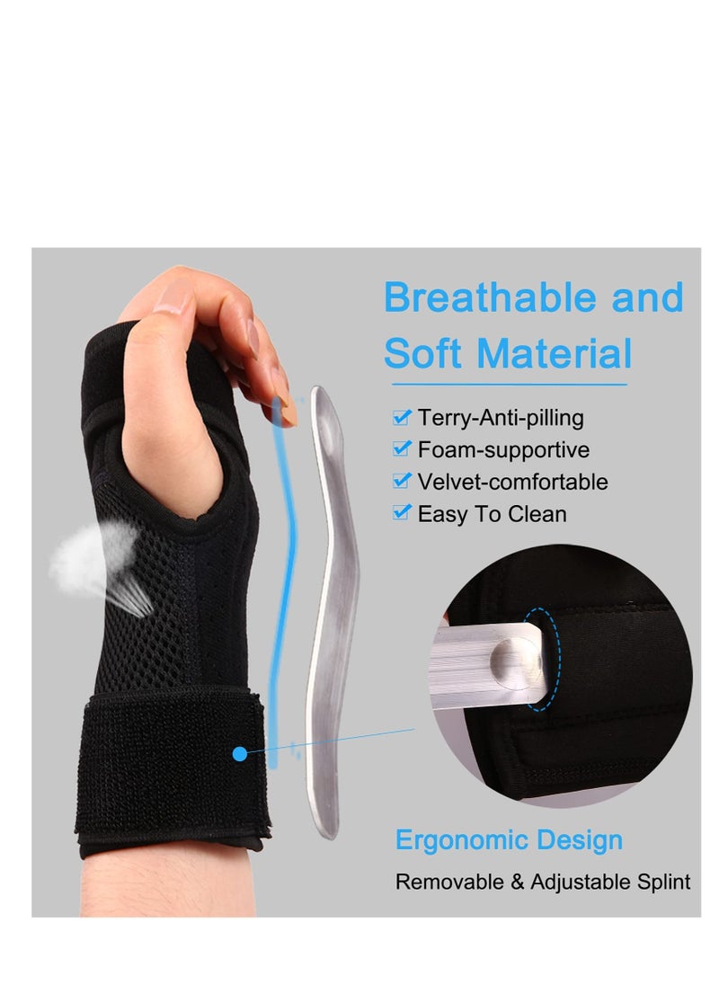 Excefore - Carpal Tunnel Wrist Brace, Hand Left Wrist Support Braces, Carpal Tunnel Pain Relief Brace, with Splint for Tendonitis, for Tendonitis, Arthritis, Sprain, Carpal Tunnel Syndrome (Size: L, Left) - Image 1