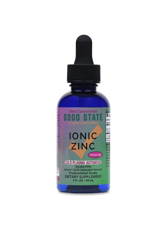Good State Cold Plasma-Activated Liquid Ionic Zinc Ultra Concentrate by Good State for Immune Support | No-GMO Pure Dietary Supplement | Vegan and Children Safe | 2 fl oz 118 Servings  - Image 1