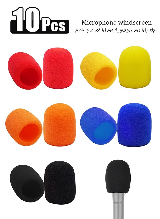 10 Pcs Foam Microphone Cover, Thick Color Microphone Windscreen, Reusable Portable Stage Microphone Cover - Image 1