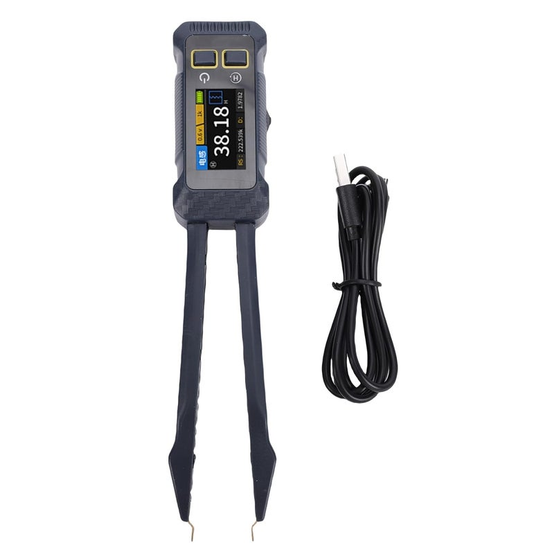 100Hz/1Khz/10Khz Digital SMD Tester, Portable Intelligent Resistor Capacitor Inductor Analyzer, SMD Component Meter Tweezer for Engineer Technician - Image 1
