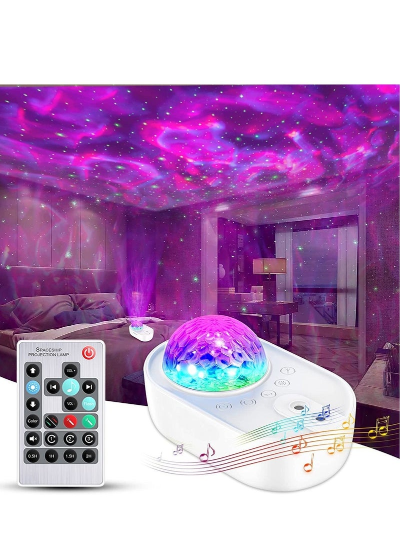 LED Star Projector 3 in 1 Galaxy Night Light with Remote Control 10 Colors Changing Bluetooth Music Speaker  White Noises for Bedroom/Party/Home Decor Sky Kids Adults