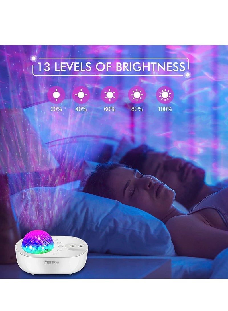 LED Star Projector 3 in 1 Galaxy Night Light with Remote Control 10 Colors Changing Bluetooth Music Speaker  White Noises for Bedroom/Party/Home Decor Sky Kids Adults